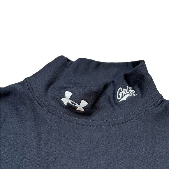 UNDER ARMOUR Mock Neck Long Sleeve Base Layer Shirt Black Size Small - Picture 3 of 5